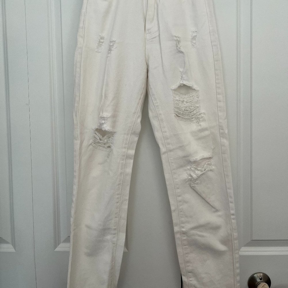 High Waisted Straight-Leg Jeans
